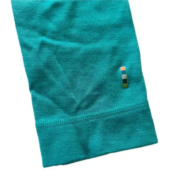 Smartwool Women’s 100% Merino Wool 250 Midweight Base Layer Size M Green Blue - Picture 4 of 7